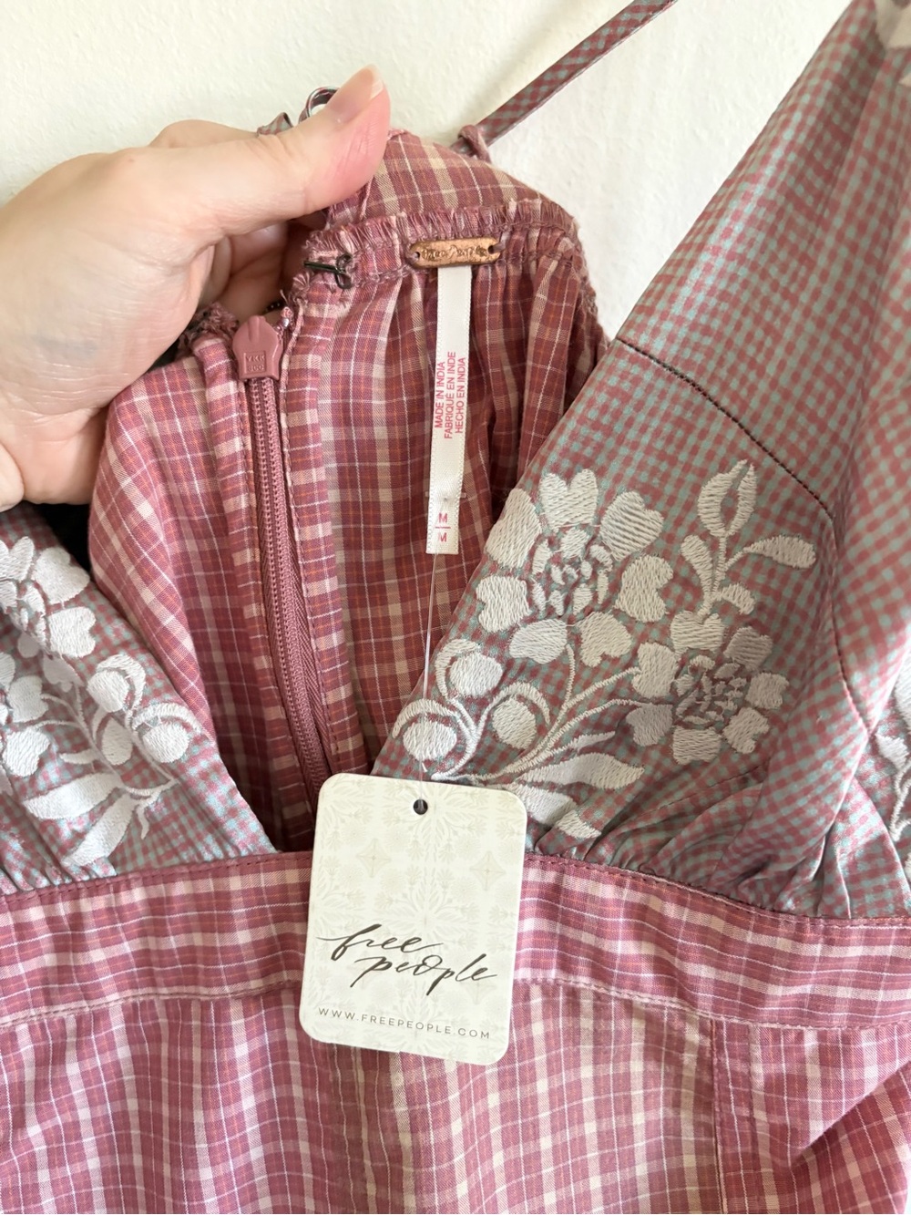 Free People Long Love Midi Dress in Berry Combo NEW - Picture 7 of 7